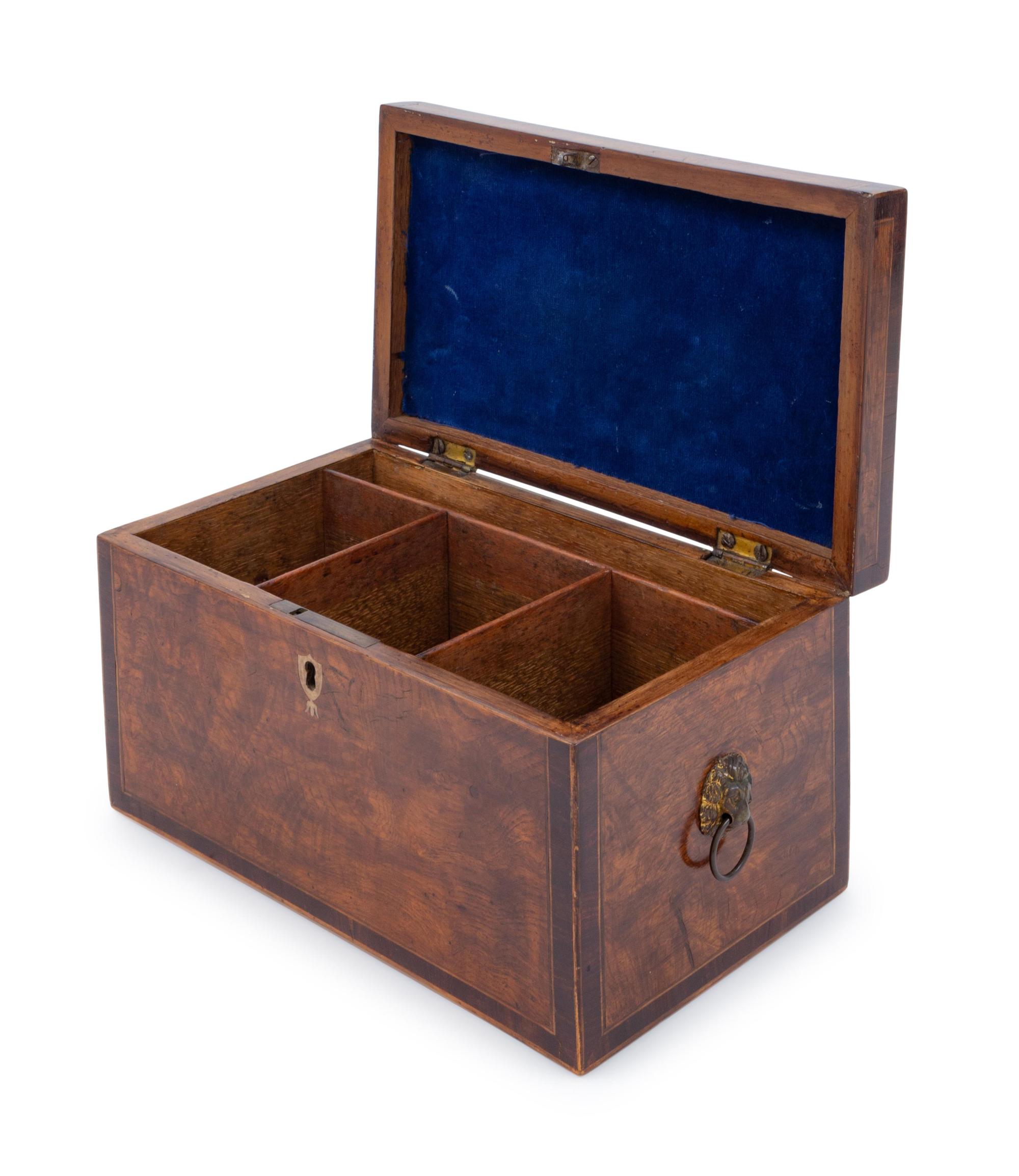 An English Parquetry Mahogany Letter Box