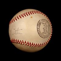A Babe Ruth Single Signed Baseball (Beckett Authentication Services Encapsulated),