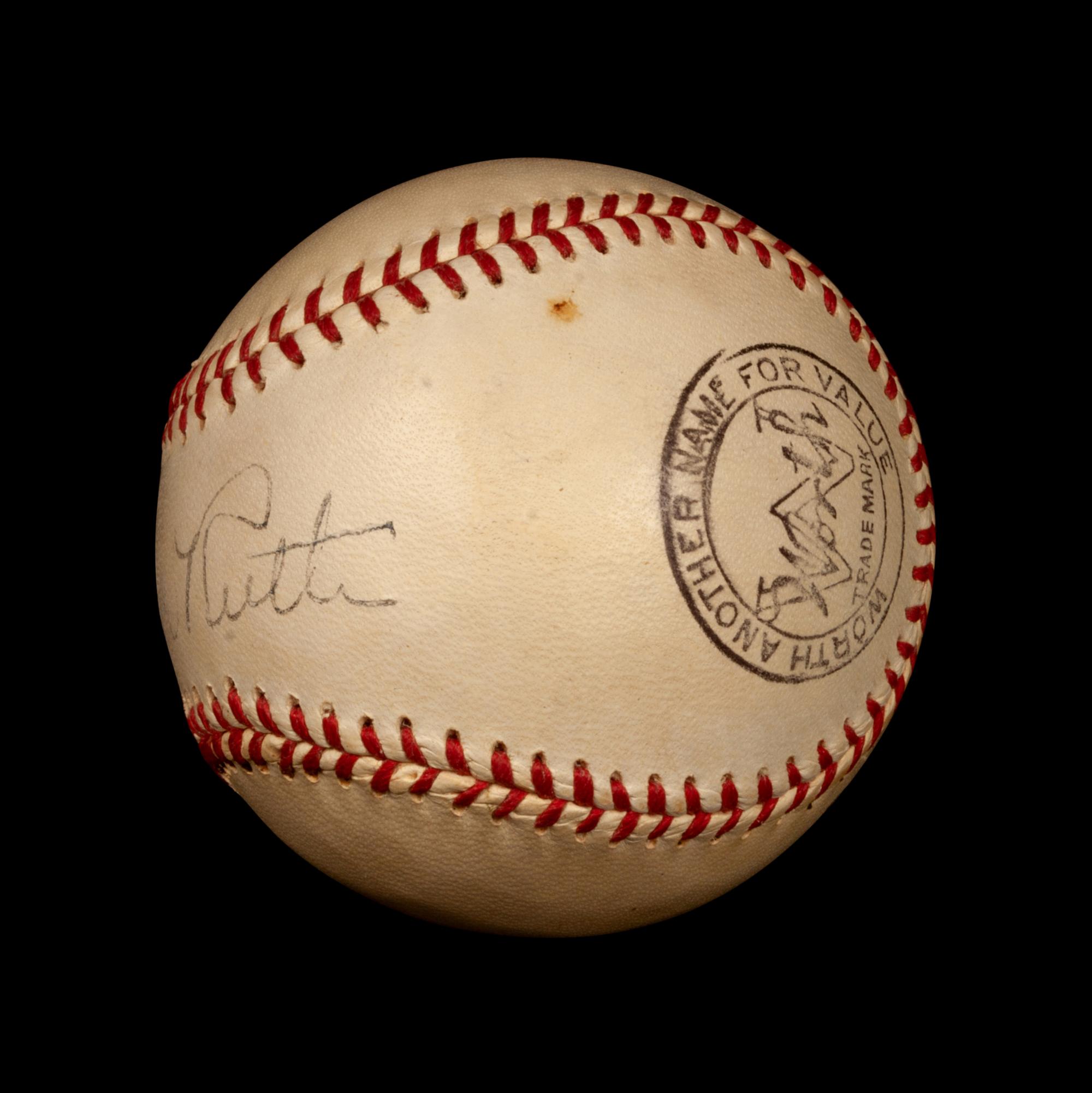 A Babe Ruth Single Signed Baseball (Beckett Authentication Services Encapsulated),