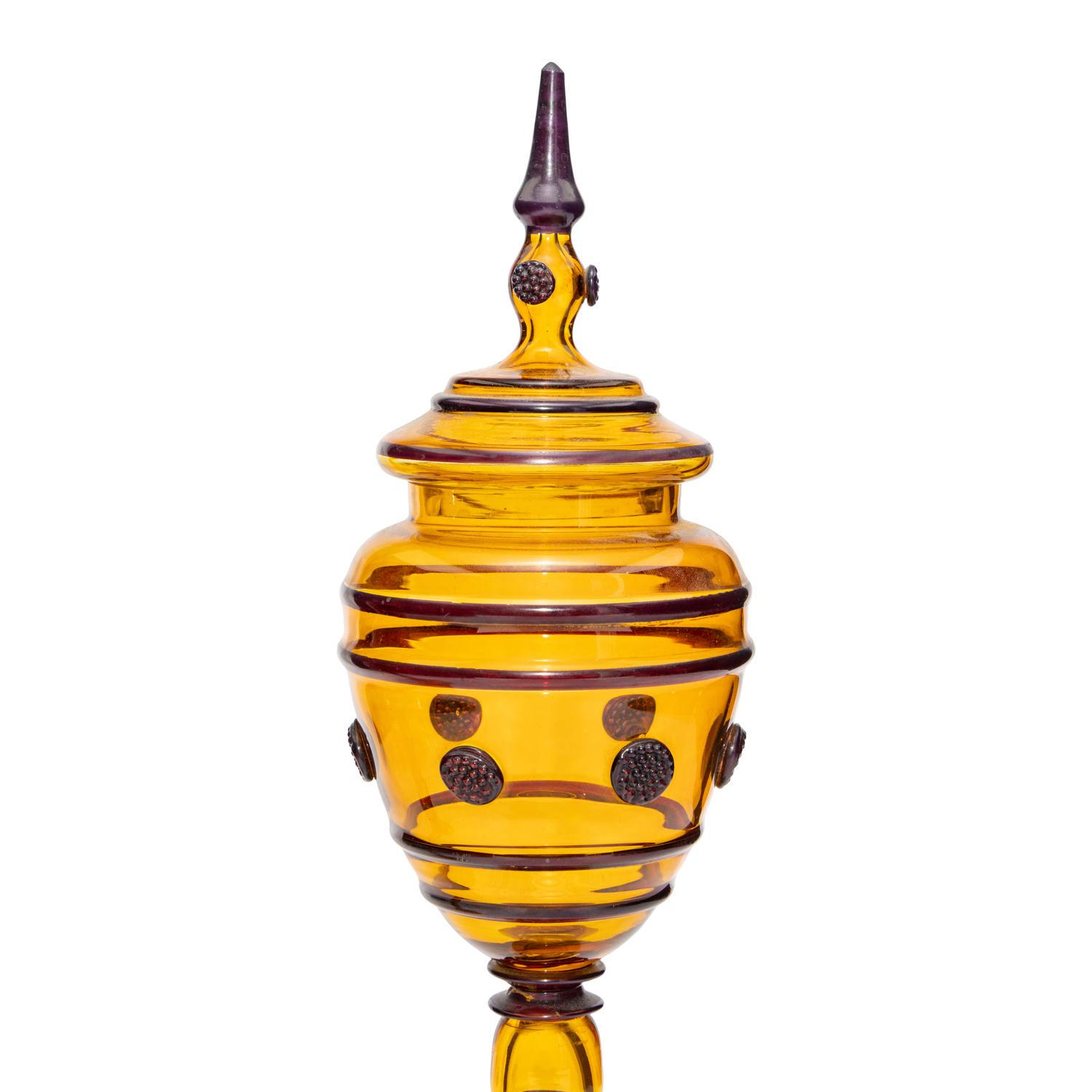 A Pair of Bohemian Glass Pokals