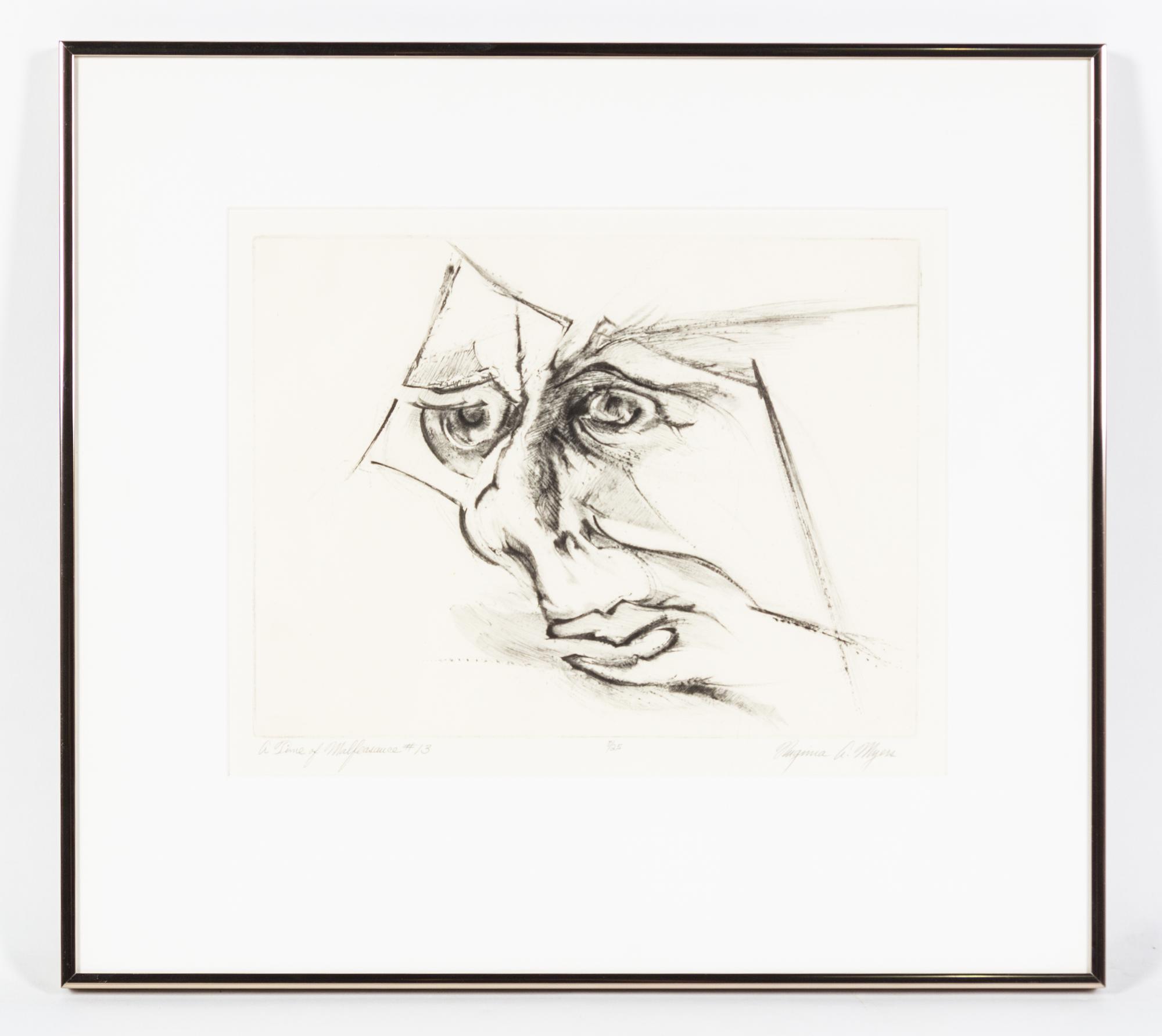 Virginia A. Meyers, (American, b. 1927), Time of Malfeasance, c. 1970 (portfolio of 21)