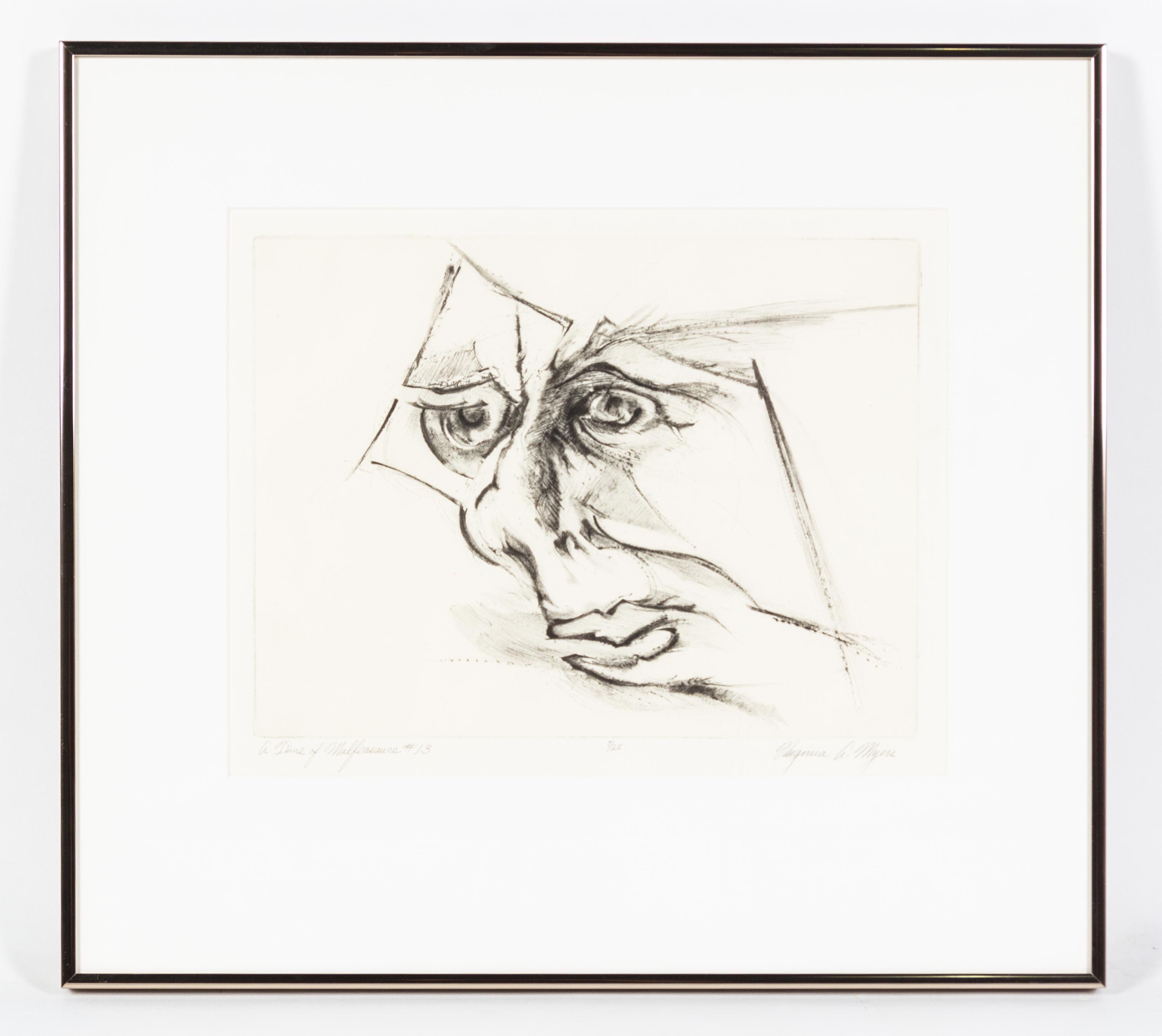 Virginia A. Meyers, (American, b. 1927), Time of Malfeasance, c. 1970 (portfolio of 21)