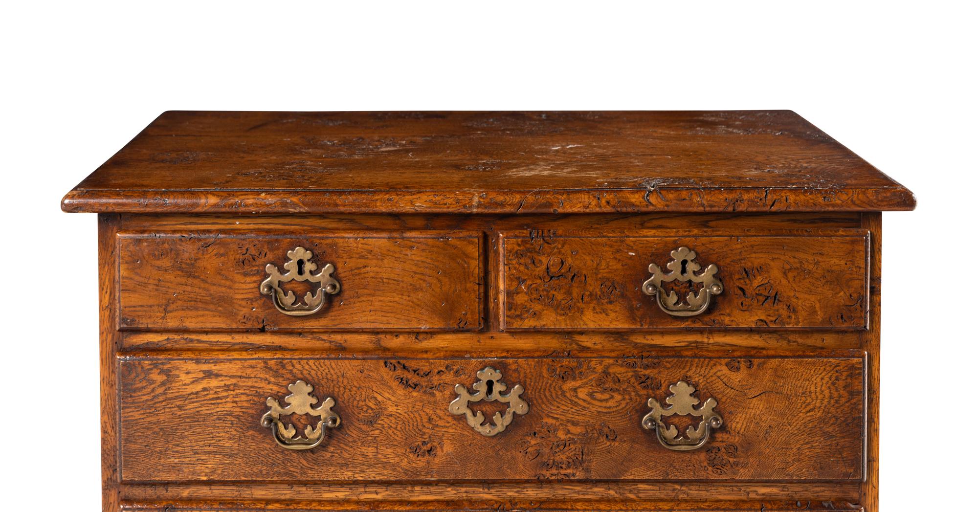 A George II Walnut Chest of Drawers