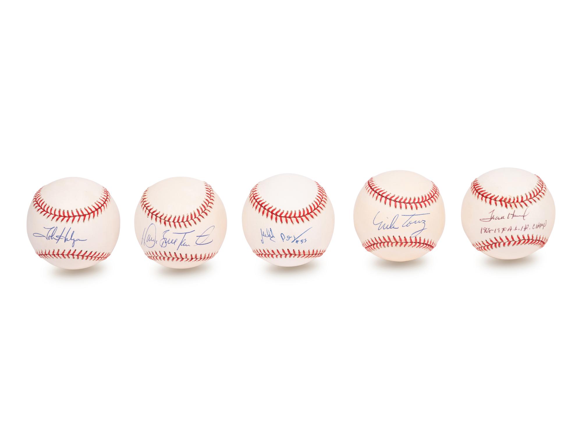 A Group of Over 70 New York Yankees Signed Autograph Baseballs,