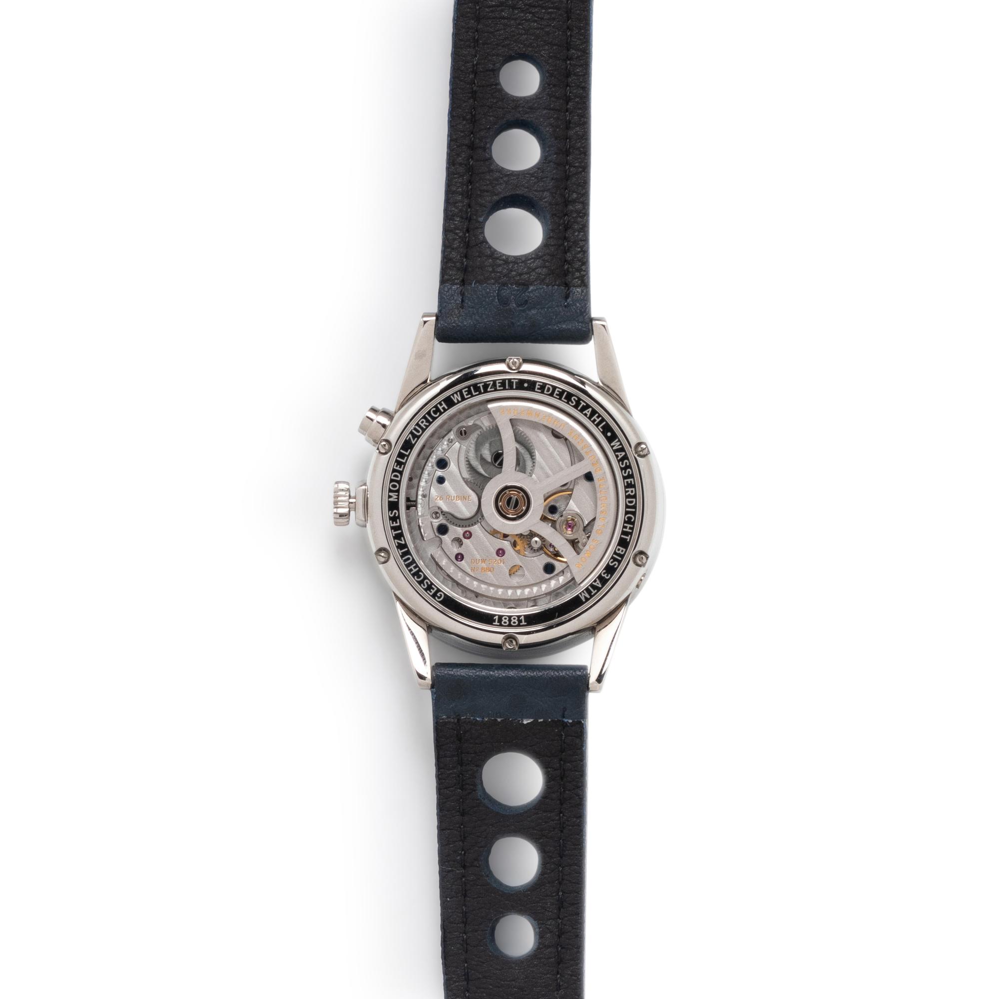 NOMOS, STAINLESS STEEL 'ZURICH WELTZEIT' WATCH