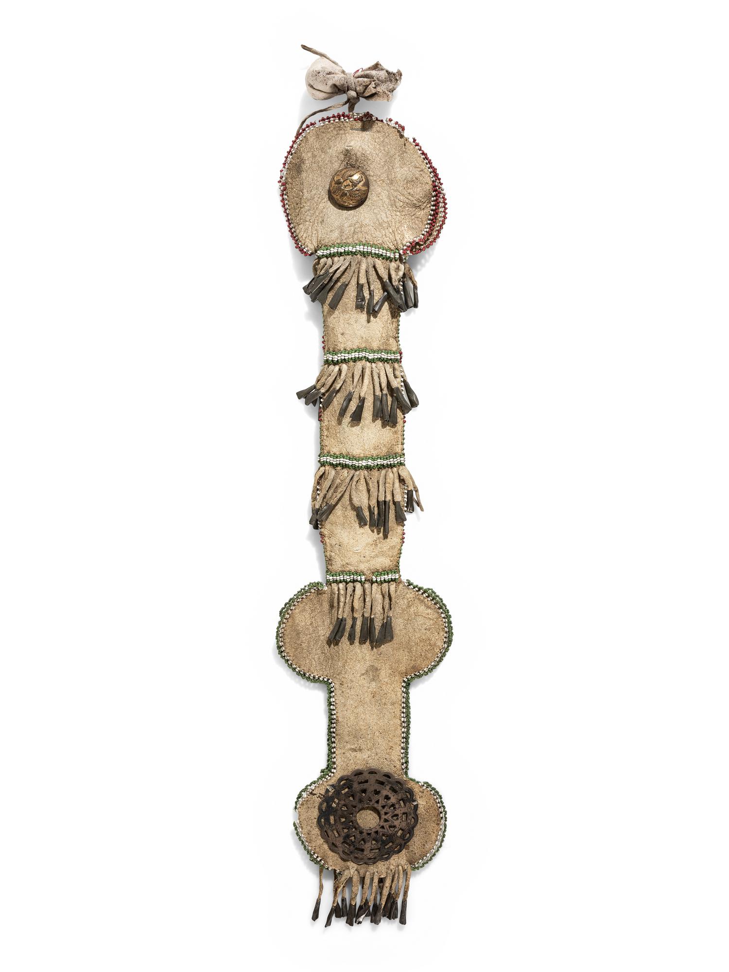 Apache Beaded Hide Awl Case