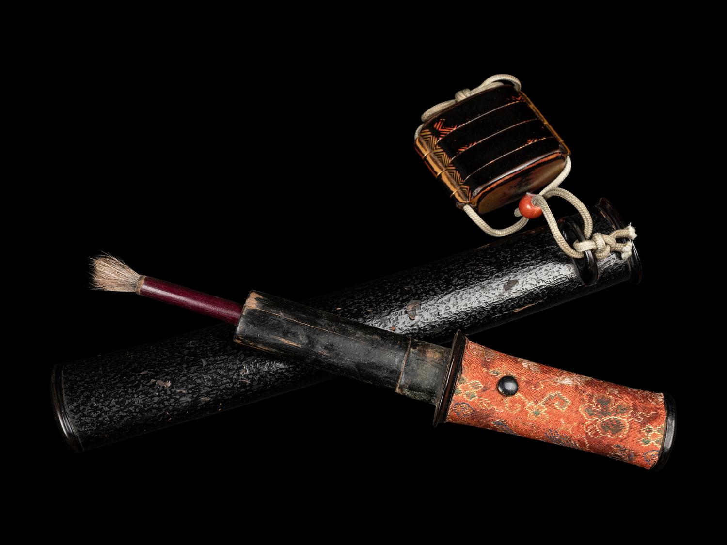 Three Japanese Scabbard-Form Storage Containers