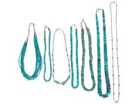 Pueblo Turquoise and Coral Necklaces