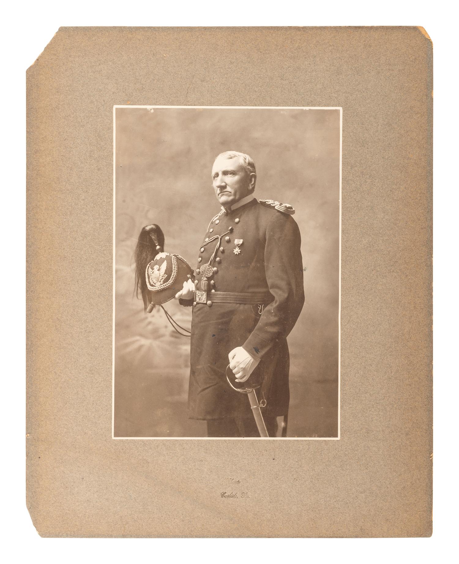 [NATIVE AMERICANS]. CHOATE, photog. Photograph of Carlisle Indian School founder Richard H. Pratt.