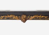 A George II Style Parcel Gilt and Black Japanned Marble-Top Console Table