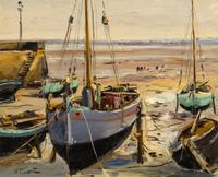 Richard Hayley Lever, (American, 1876–1958), Harbor Scene