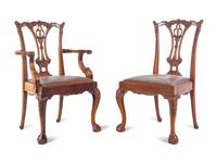 A Set of Eight George III Style Mahogany Dining Chairs