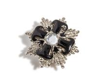 A Gianni Versace Black and Silvertone Belt Slide,