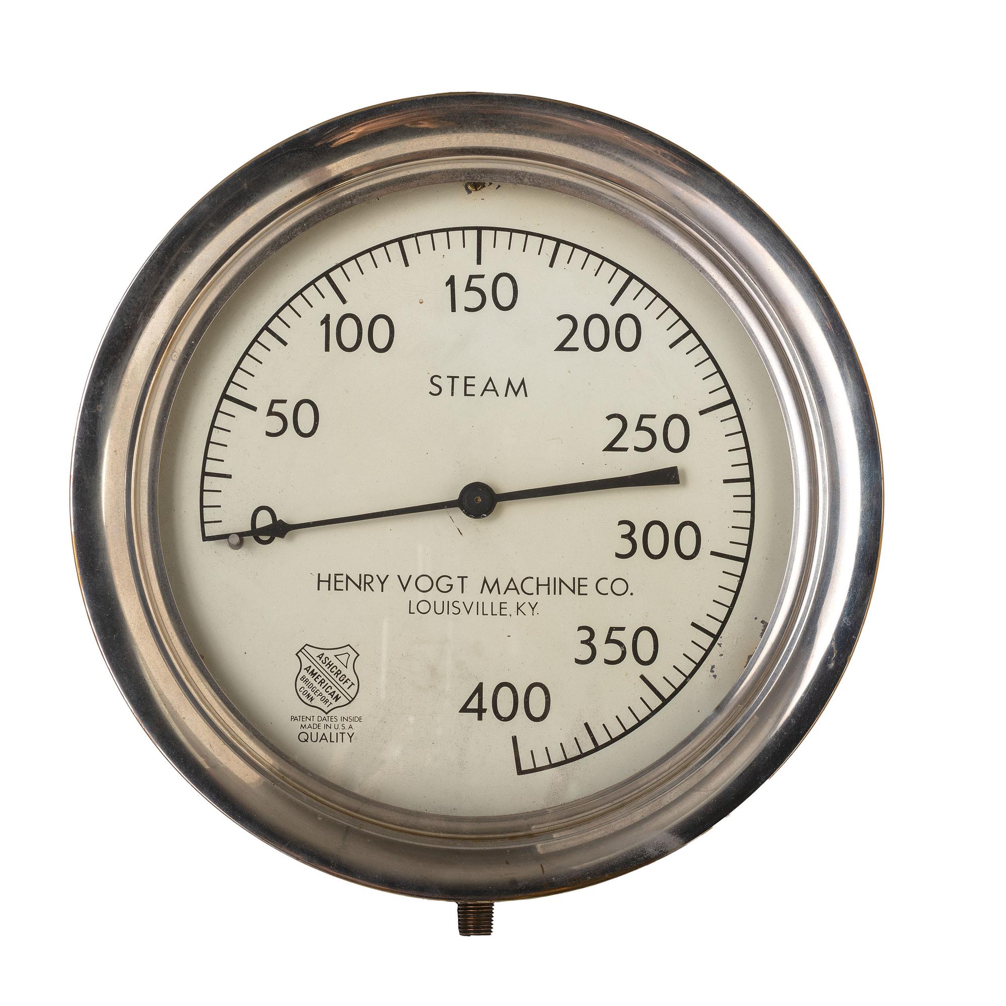 A Henry Vogt Machine Co. Steam Gauge