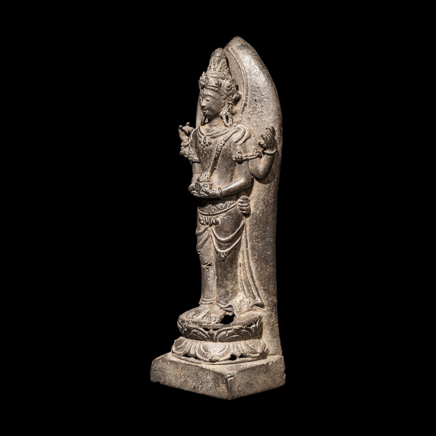 A Bronze Figure of Shiva, Possibly East Java, 13th-14th Century 或東爪哇 十三-十四世紀 青銅濕婆立像