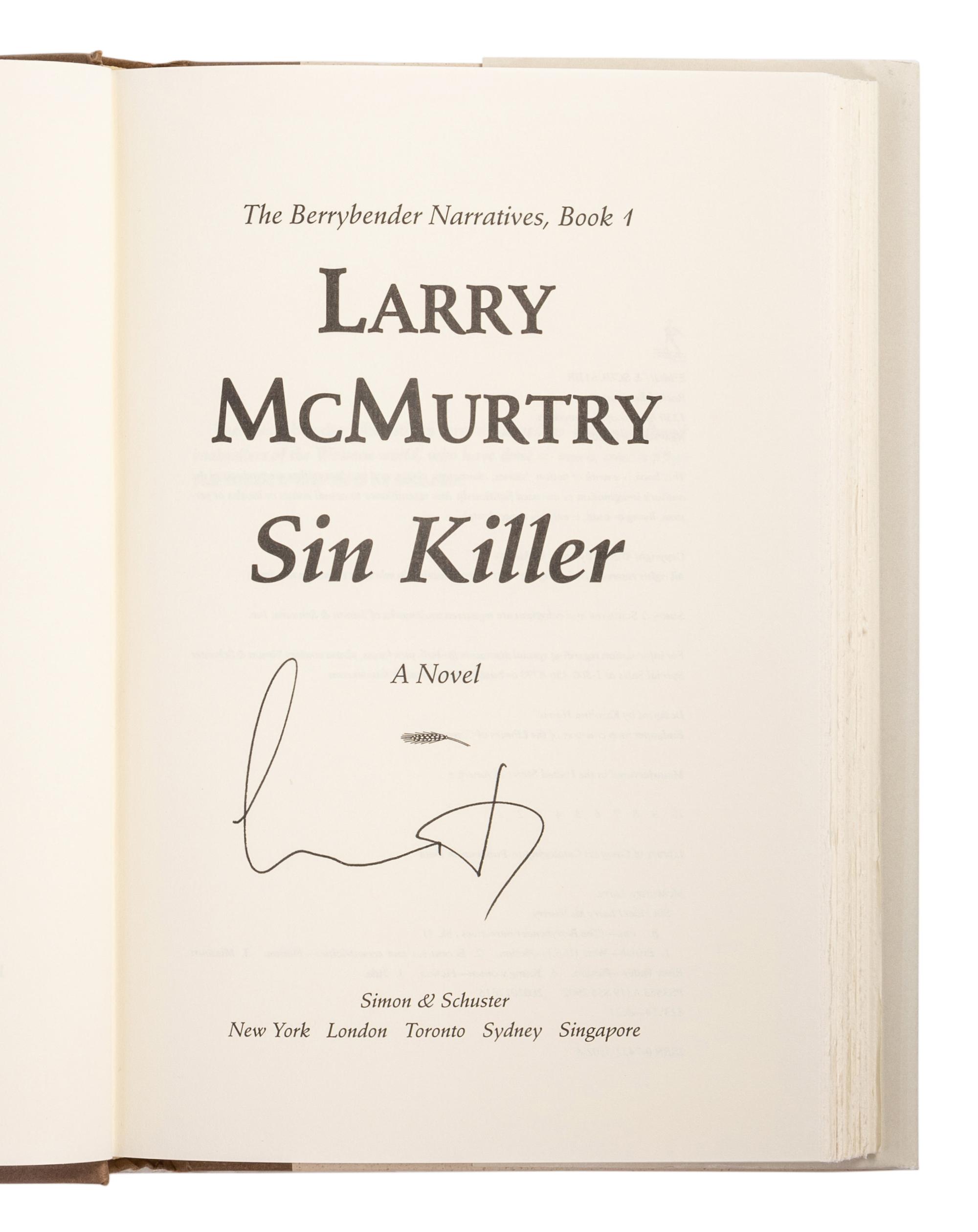 McMURTRY, Larry (1936-2021). A group of 16 works by McMurtry, ALL FIRST EDITIONS, comprising: