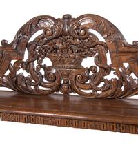A Jacobean Style Carved Oak Hall Bench