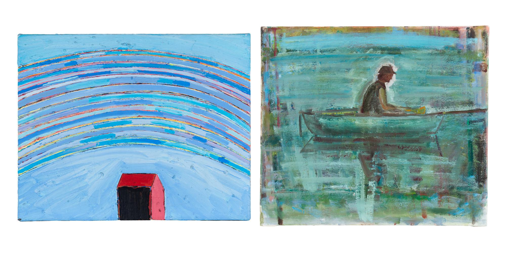 Boatman William Hynes in a Boat Key Largo, FL , 1990, and Rainbow House (two works)