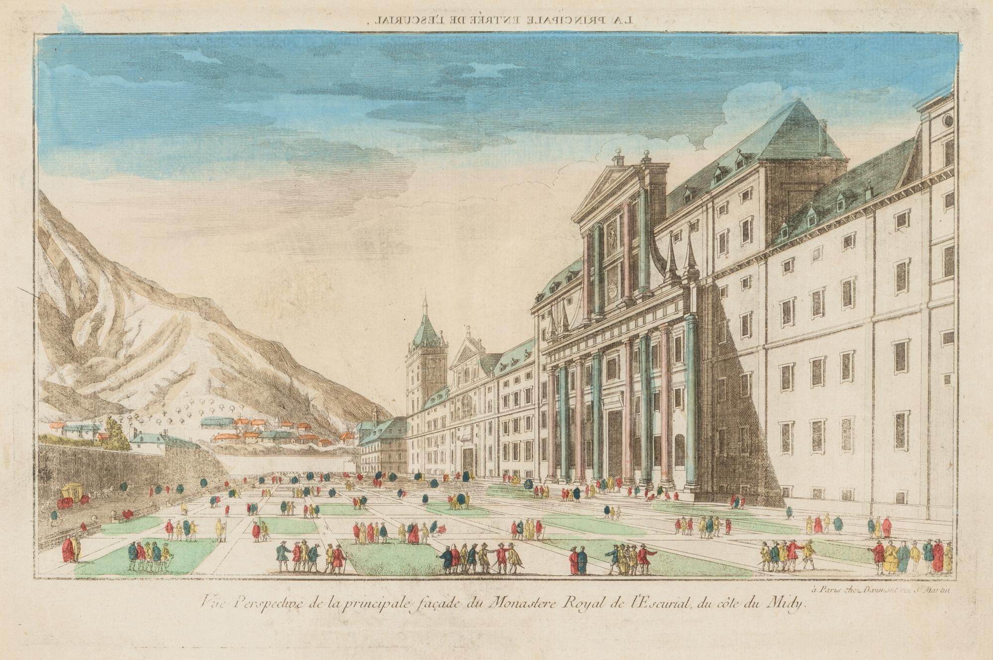 A Collection of Eighteen Hand-Colored Engravings Depicting Views of European Capitals and Famous Buildings