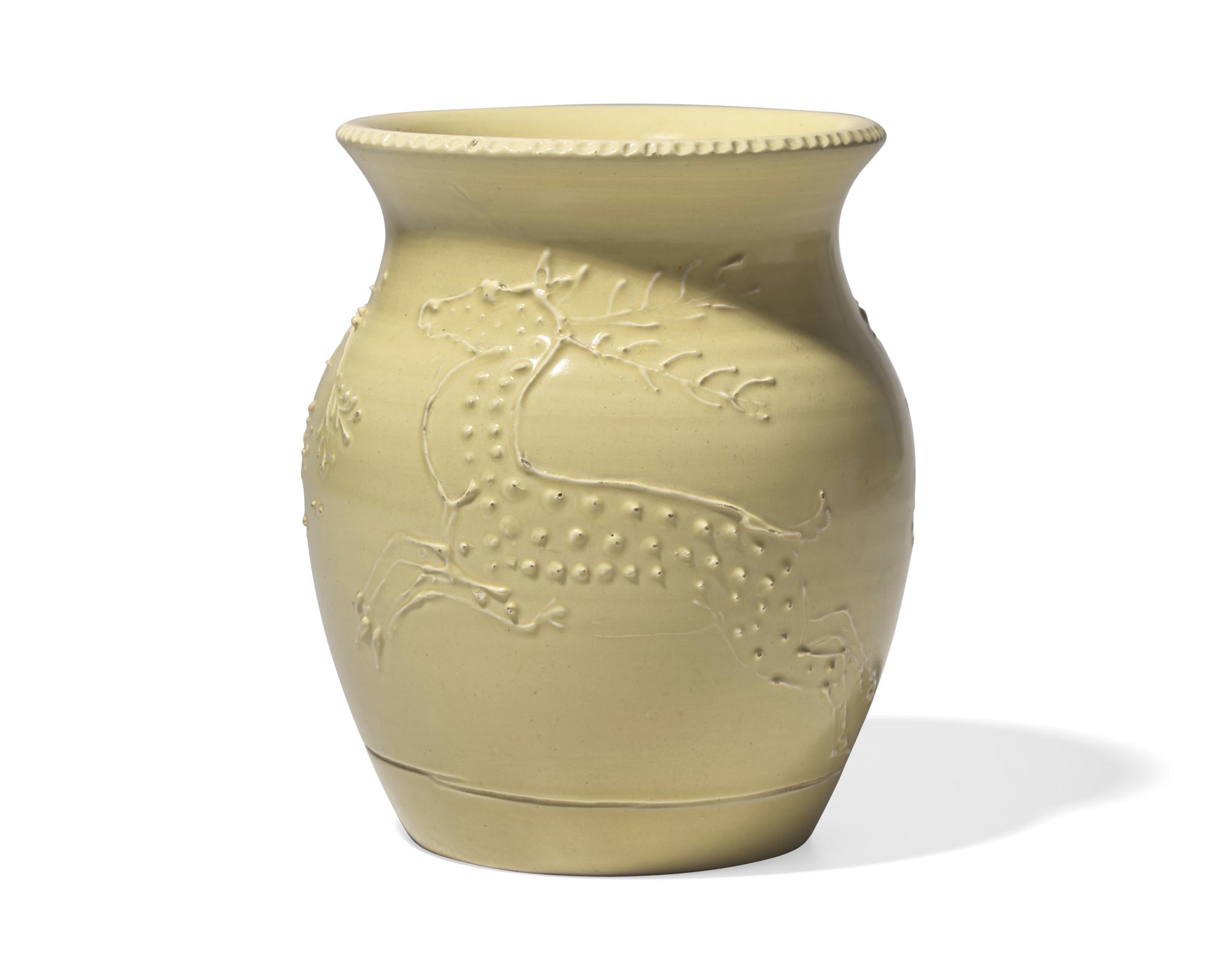 A Wedgwood Slip Decorated Stoneware Vase
