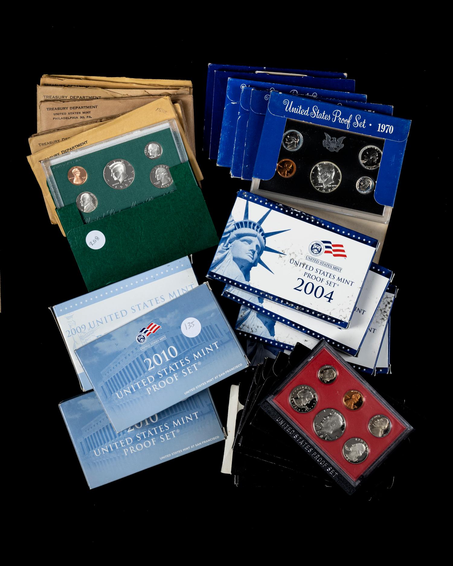 A Large Collection of United States Mint and Proof Sets