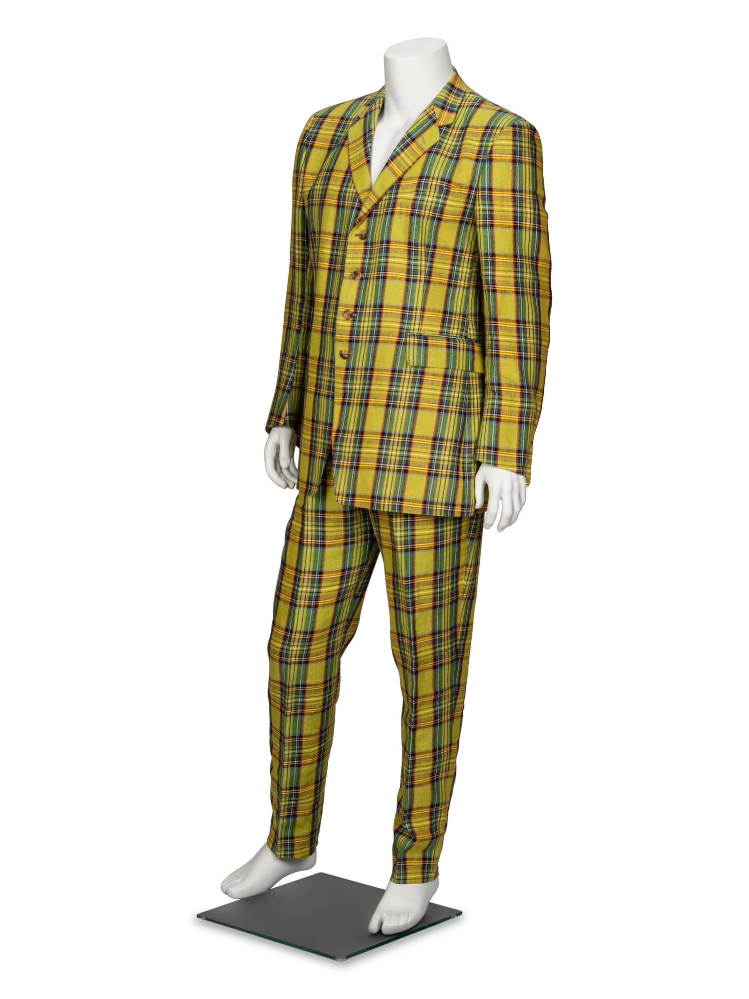 Paul Smith, Chartreuse Plaid Linen Suit