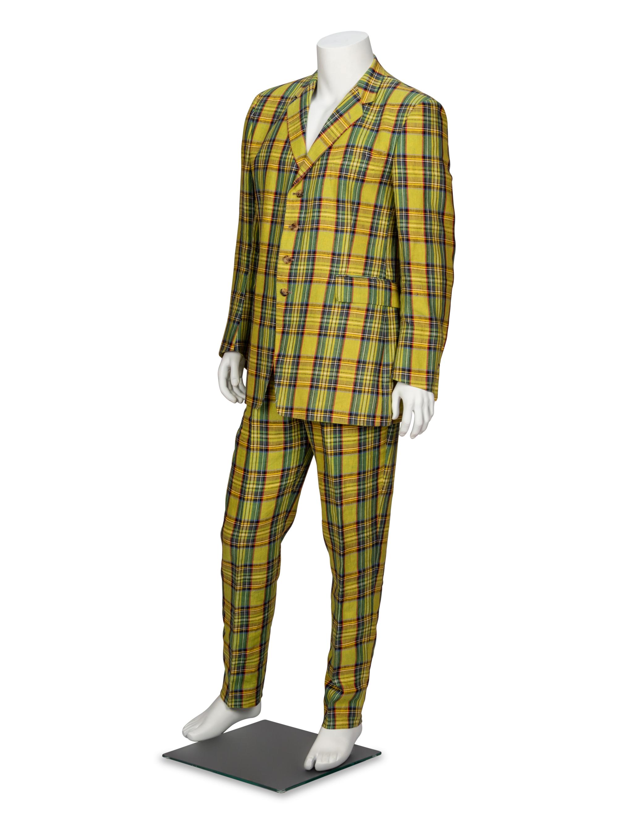 Paul Smith, Chartreuse Plaid Linen Suit