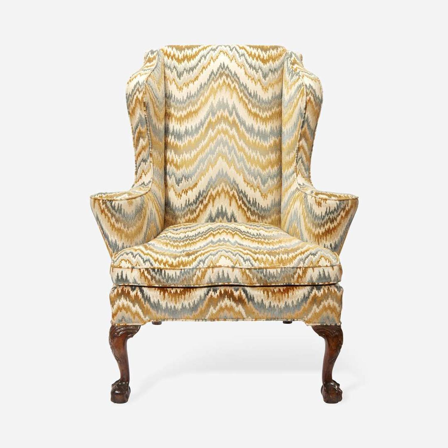 A George III Carved Mahogany Easy Chair late 18th century