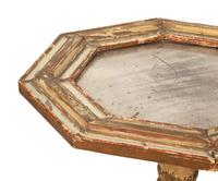 A Pair of Italian Painted and Parcel Gilt Octagonal Side Tables