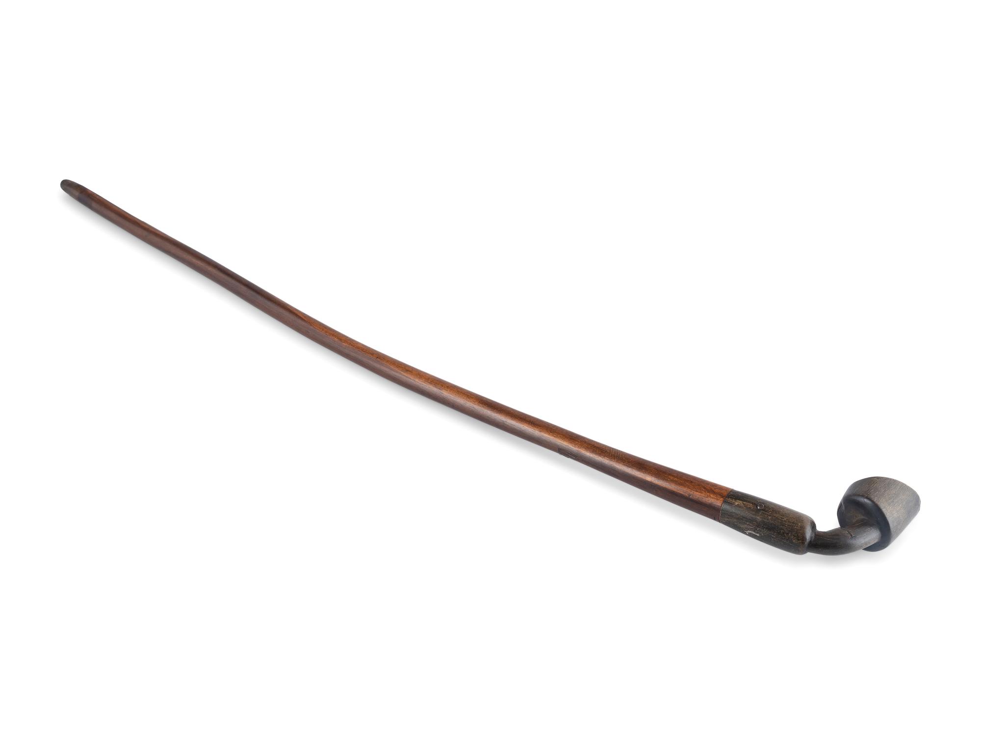 A Cane with Hoof-Form Horn Handle