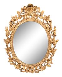A Louis XV Style Carved Giltwood Mirror