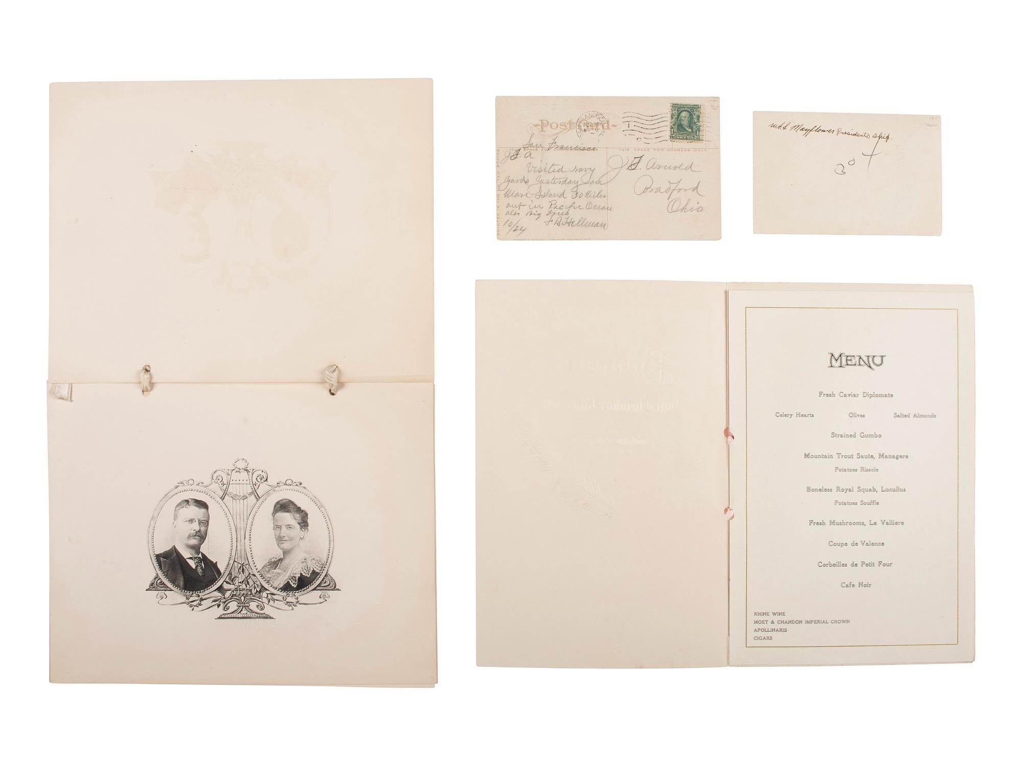 [ROOSEVELT, Theodore (1858-1919)]. A group of inaugural and White House invitations with additional ephemera, comprising: