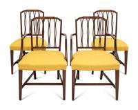 A Set of Four Regency Style Mahogany Dining Chairs