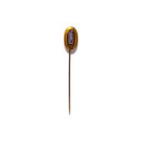 A Neoclassical Gold and Onyx Cameo Stickpin with a Goddess or Muse