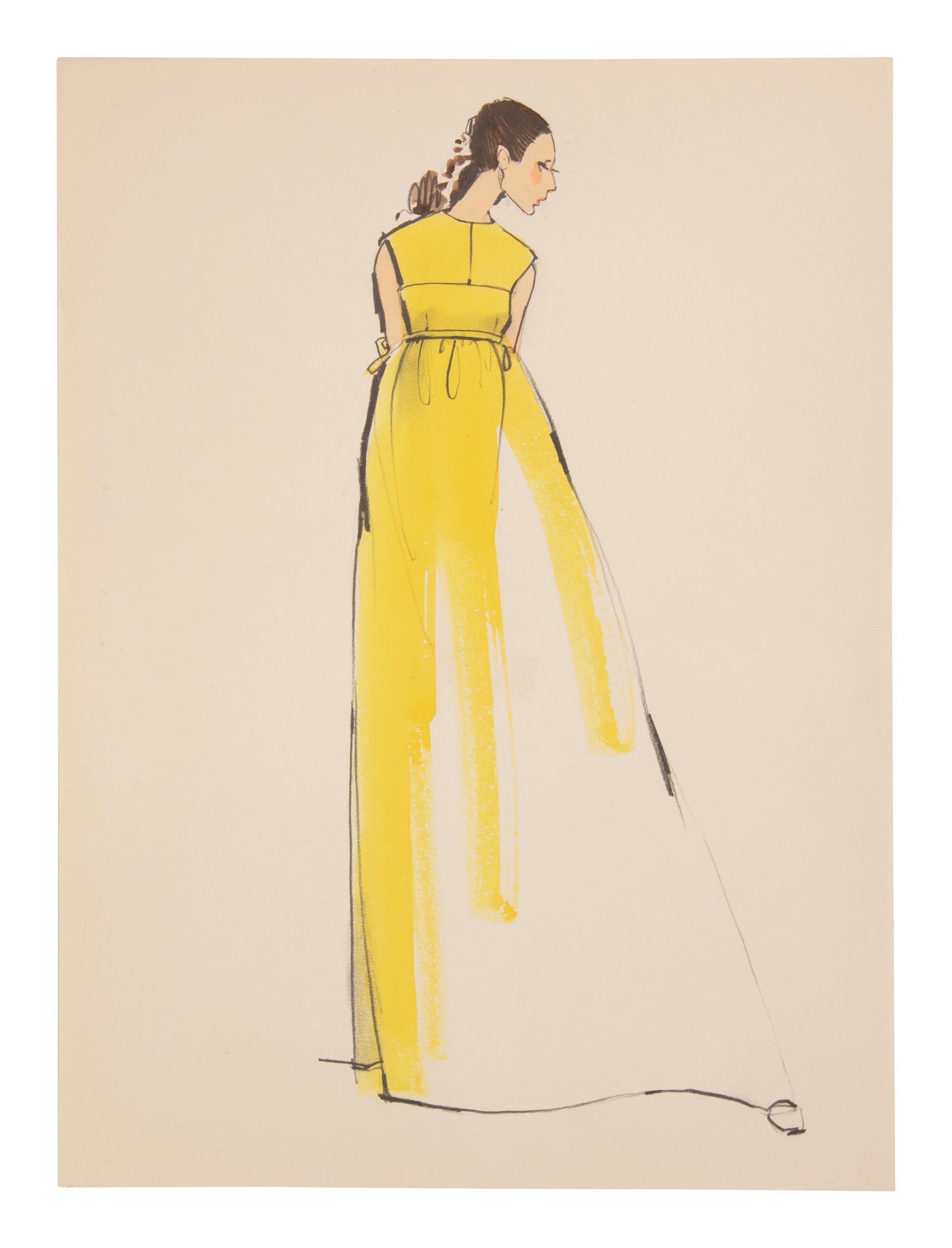 11 Michaele Vollbracht for Geoffrey Beene Fashion Illustrations, Late 1960s