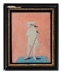 Seven Figural Pinprick and Watercolor Pictures