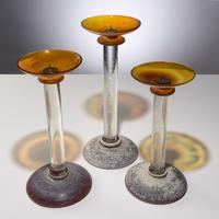 Karl Springer (German-American, 1931–1991) — Set of Three Candlesticks