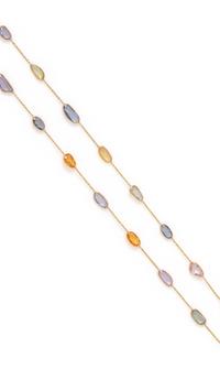 YELLOW GOLD AND MULTICOLOR SAPPHIRE NECKLACE