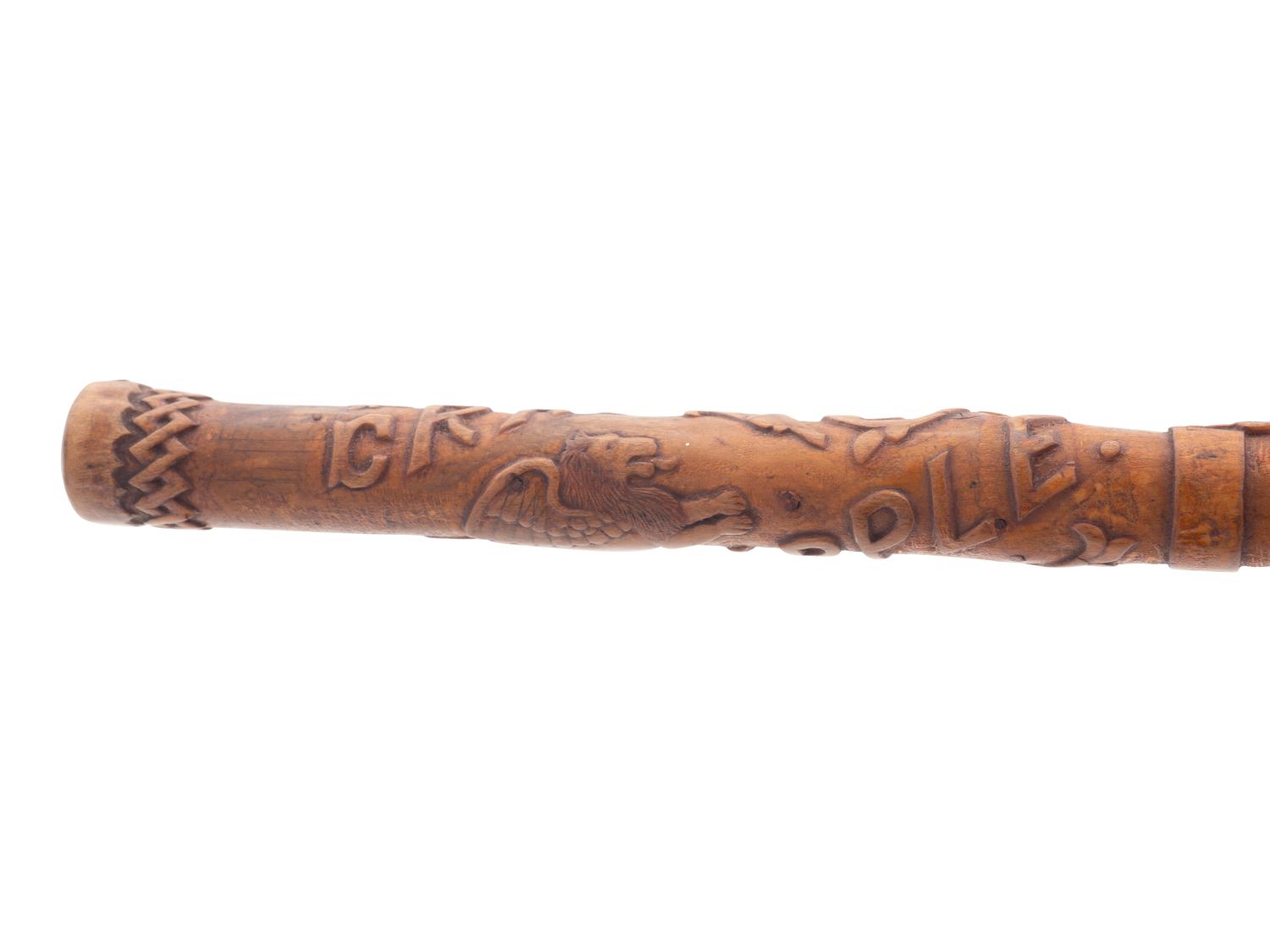 A Pennsylvania Folk Art Carved Cane