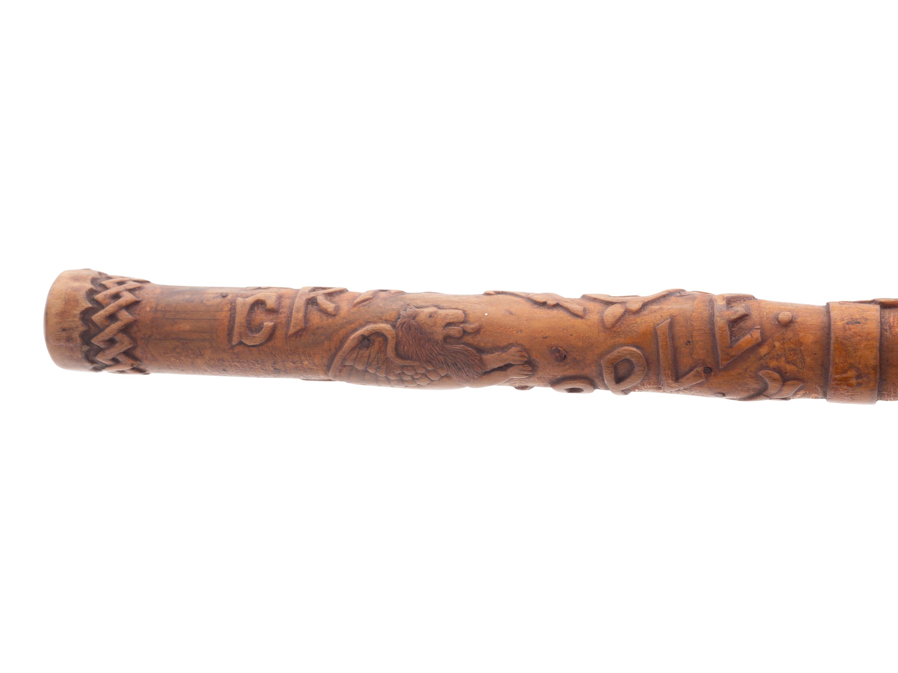 A Pennsylvania Folk Art Carved Cane
