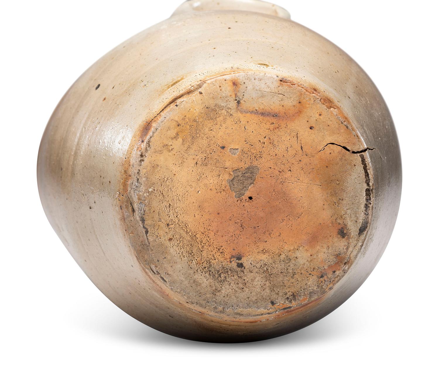 A Thomas Exby Six-Gallon Cobalt Decorated Stoneware Jug