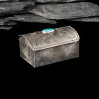 Navajo Silver and Turquoise Lidded Box