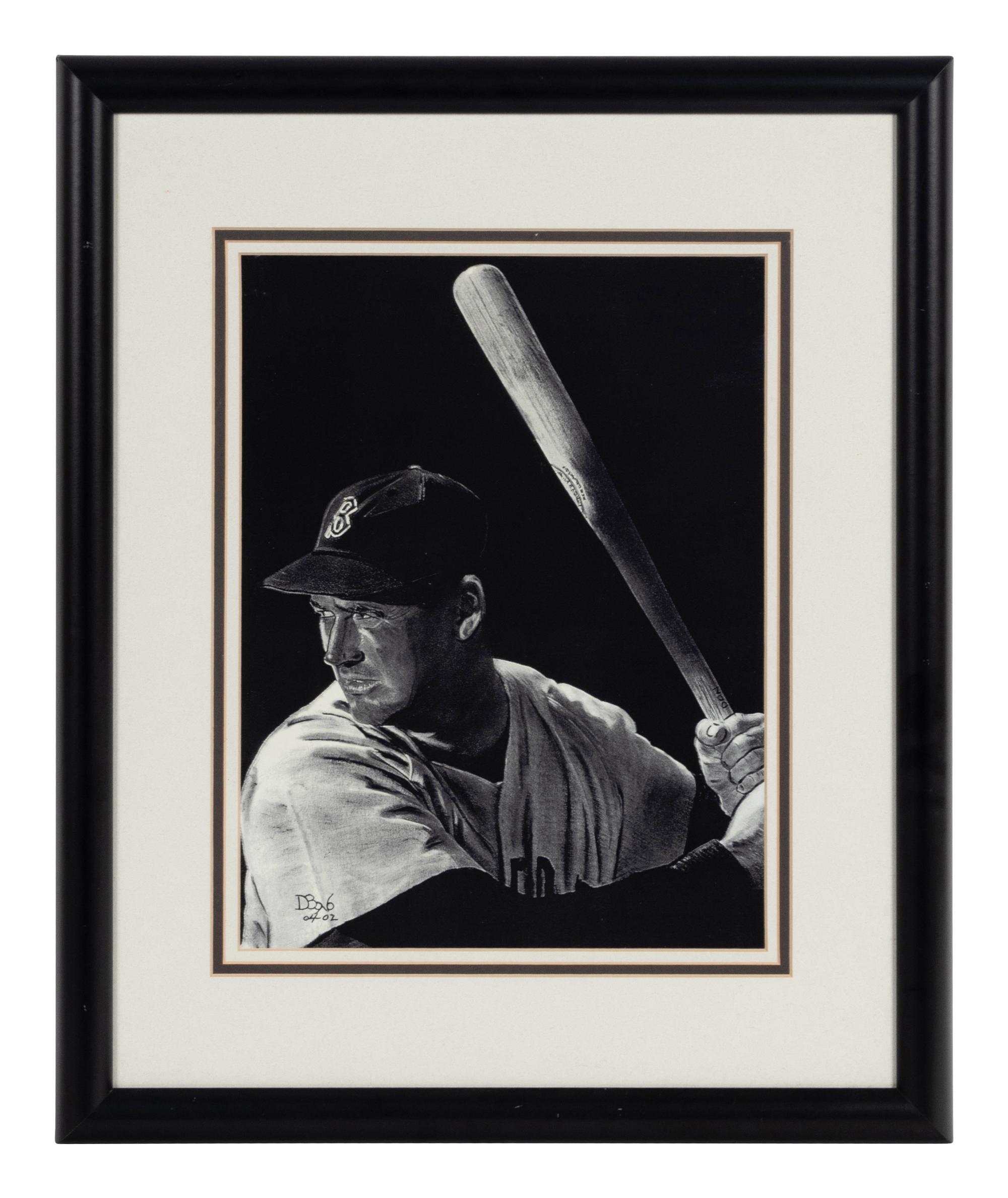 A Group of Seven Artworks Depicting Baseball Players Formerly Displayed at Mike Ditka’s Restaurant