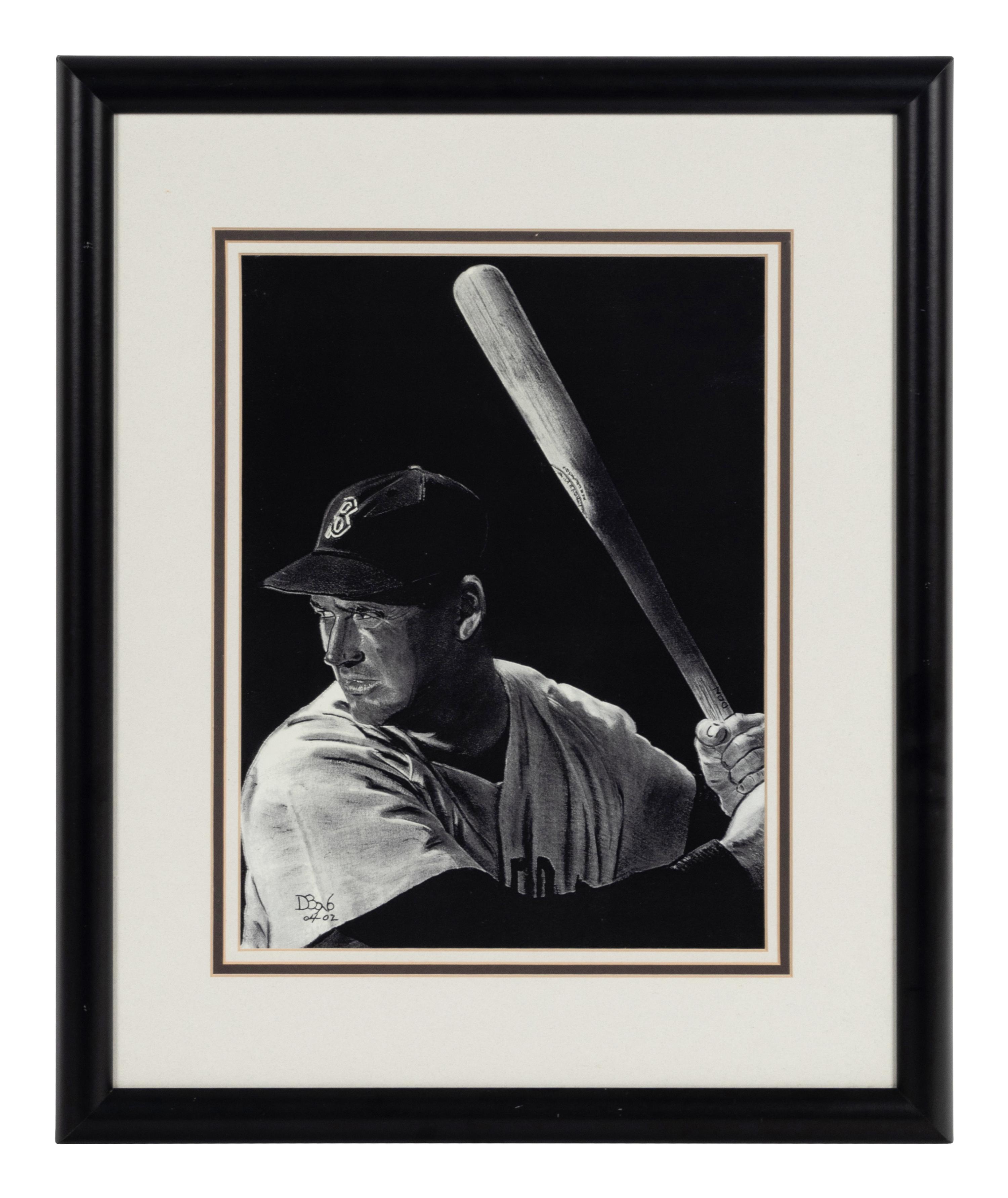 A Group of Seven Artworks Depicting Baseball Players Formerly Displayed at Mike Ditka’s Restaurant