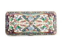 A Russian Shaded Enamel Silver Cigarette Case