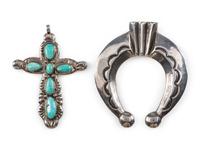 Silver Naja and Cross Pendant