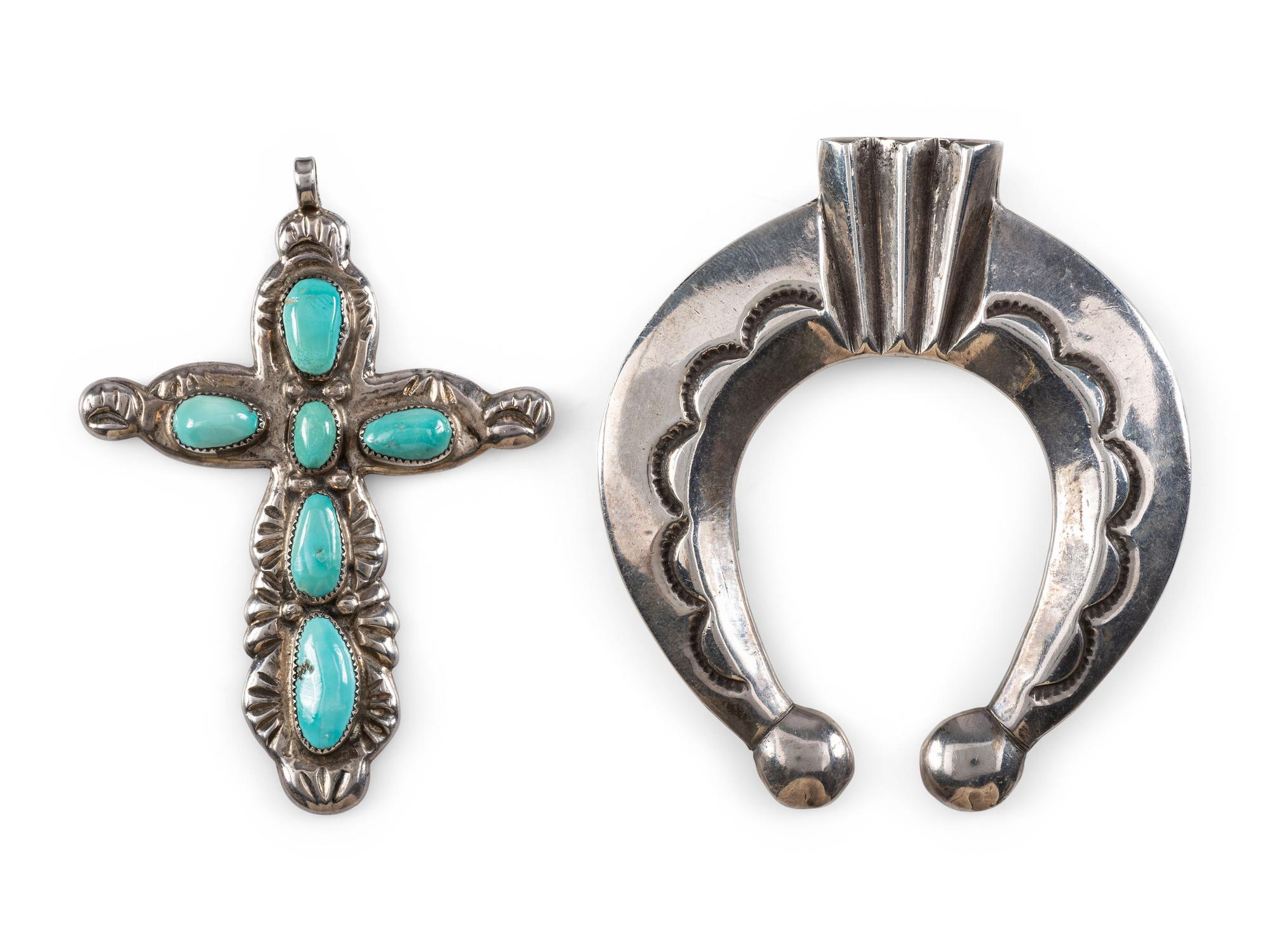 Silver Naja and Cross Pendant