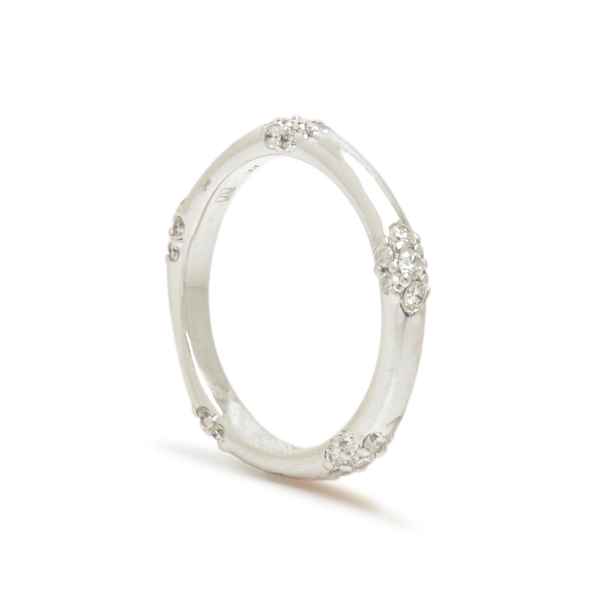 ANNA SHEFFIELD, WHITE GOLD AND DIAMOND 'CELESTINE' RING