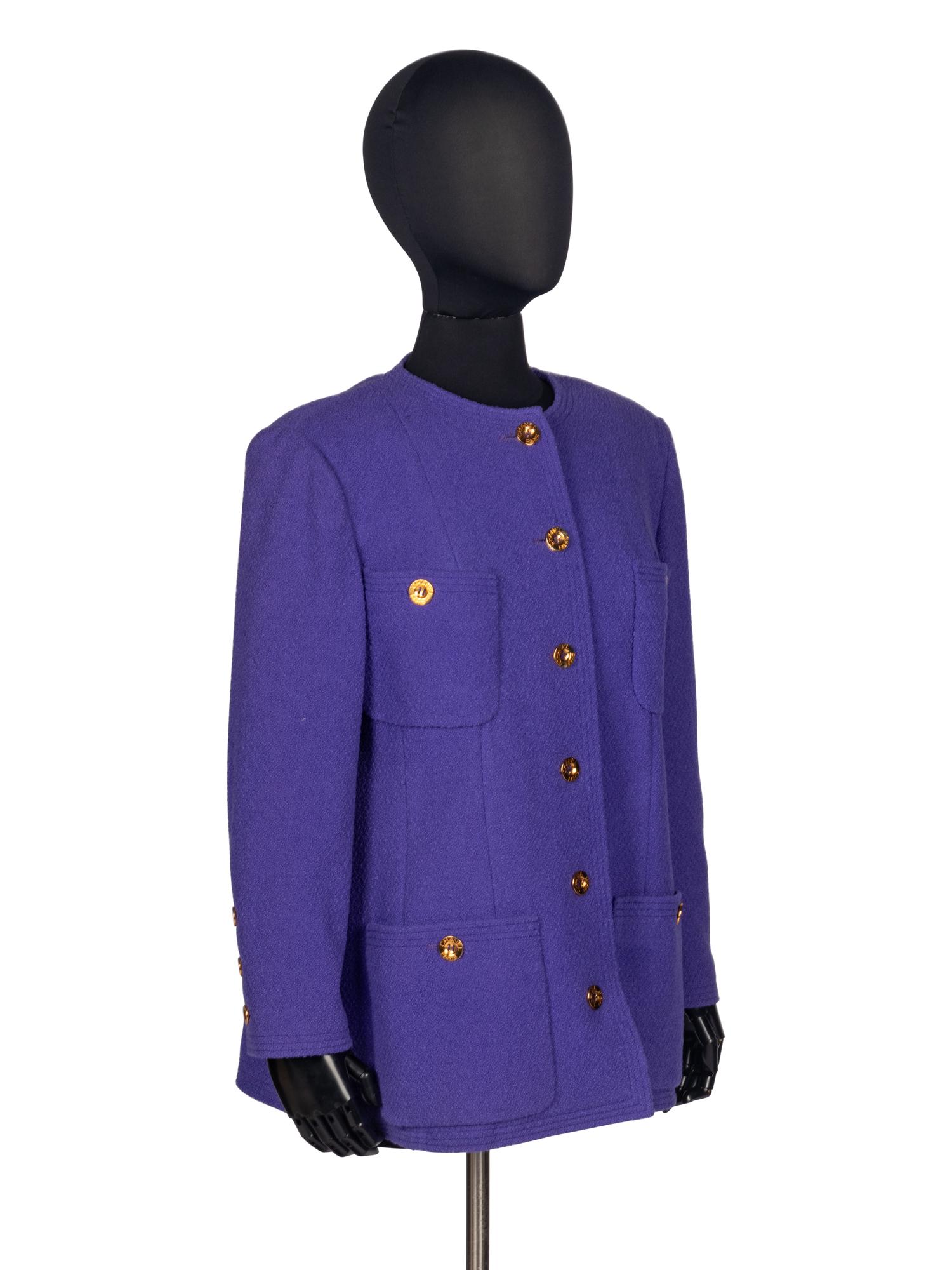 Chanel Violet Tweed Jacket, 1991