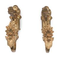 A Pair of French Gilt Bronze Single-Light Sconces